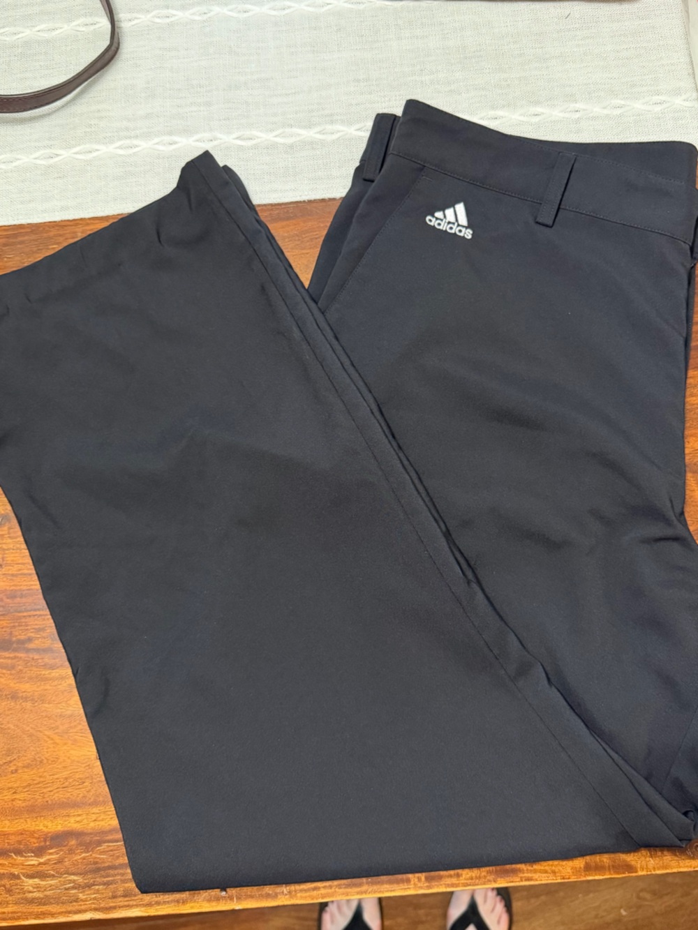 adidas Men’s Climalite Athletic Pants with White Logo 36x30